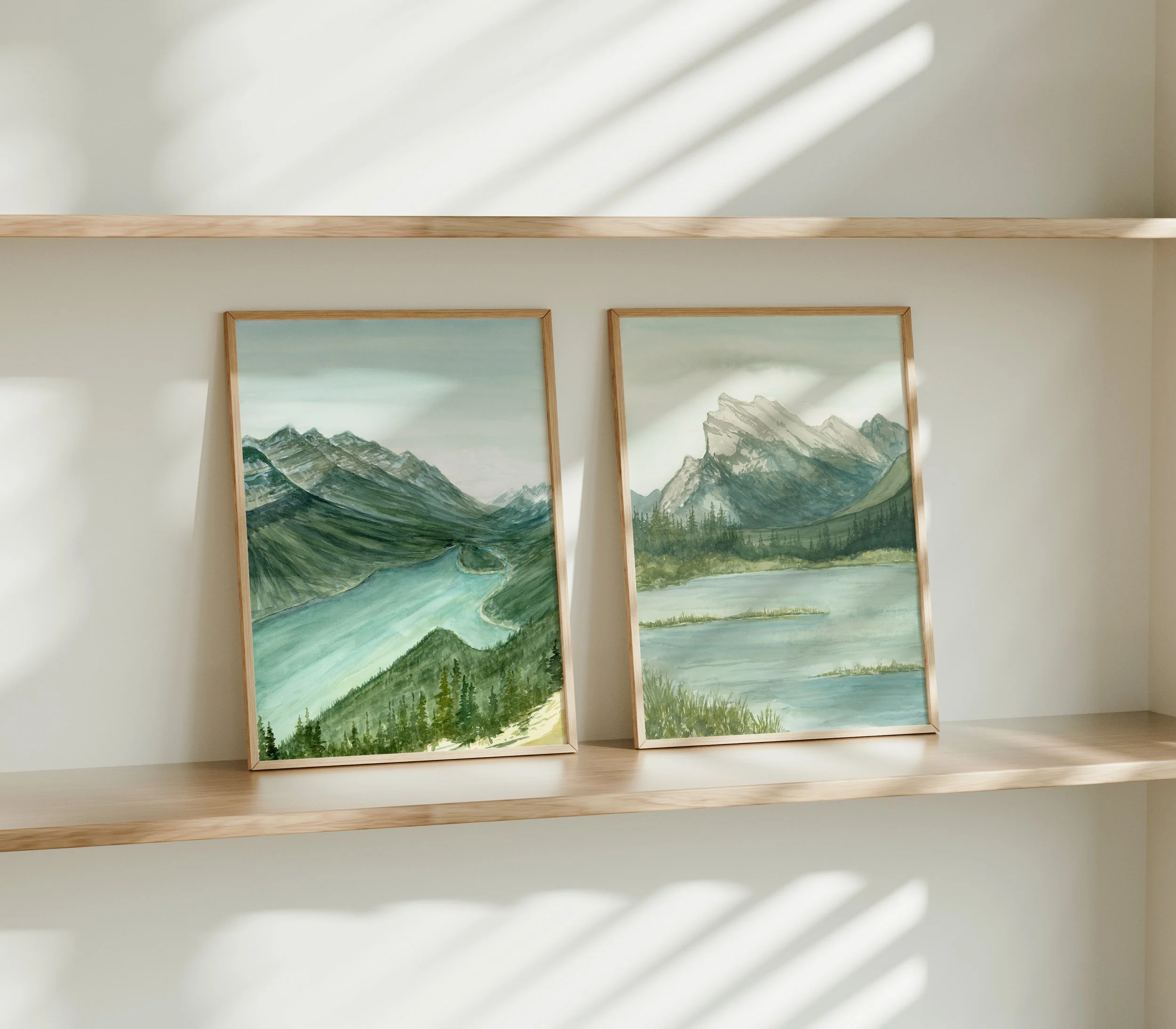 Banff Icons - Mountain Landscape Art Print Pair