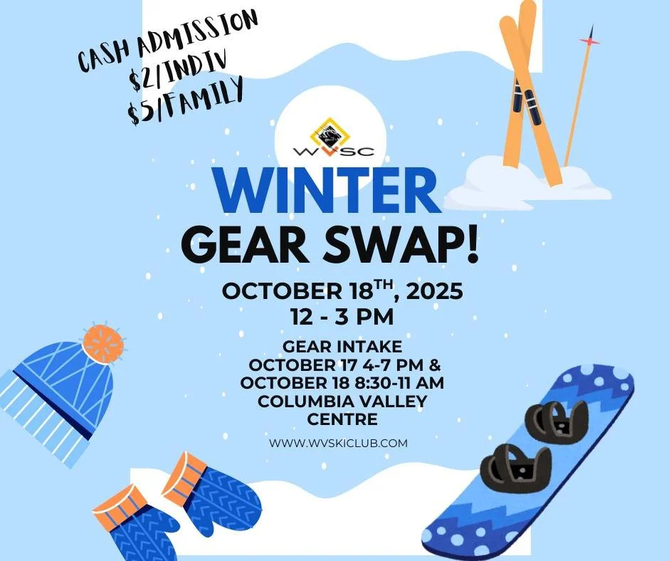 🎿✨ Save the Date! ✨🎿
Gear up for winter the smart way—our annual Winter Gear Swap is coming! 
🗓️ Mark your calendars now: OCT 18 • 12-3pm
⛷️ Buy & sell gear
❄️ Score deals, find treasures, and get stoked for ski season!
 Full deta