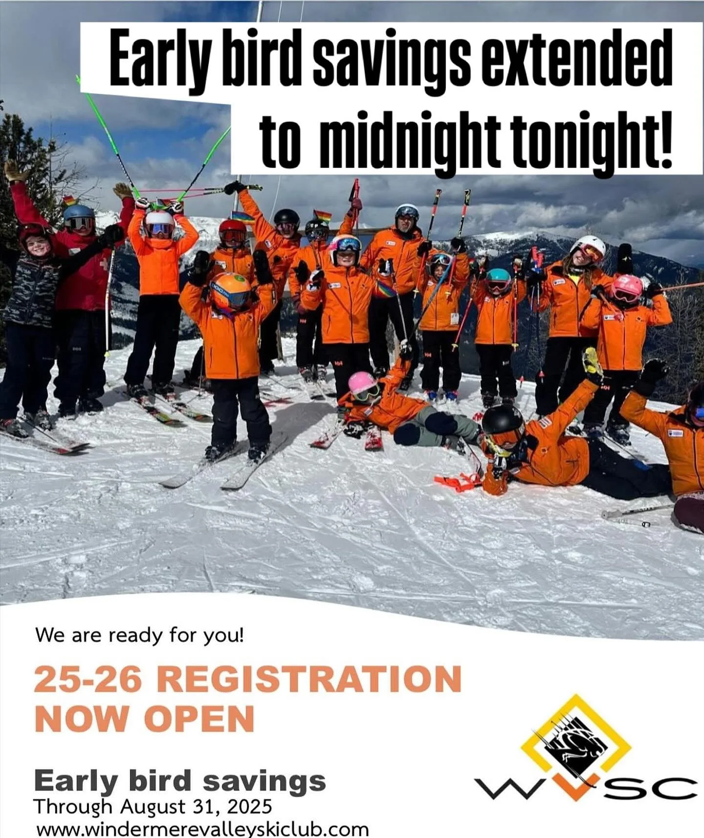Early bird savings extended to midnight tonight! Register your kids NOW! Link in bio