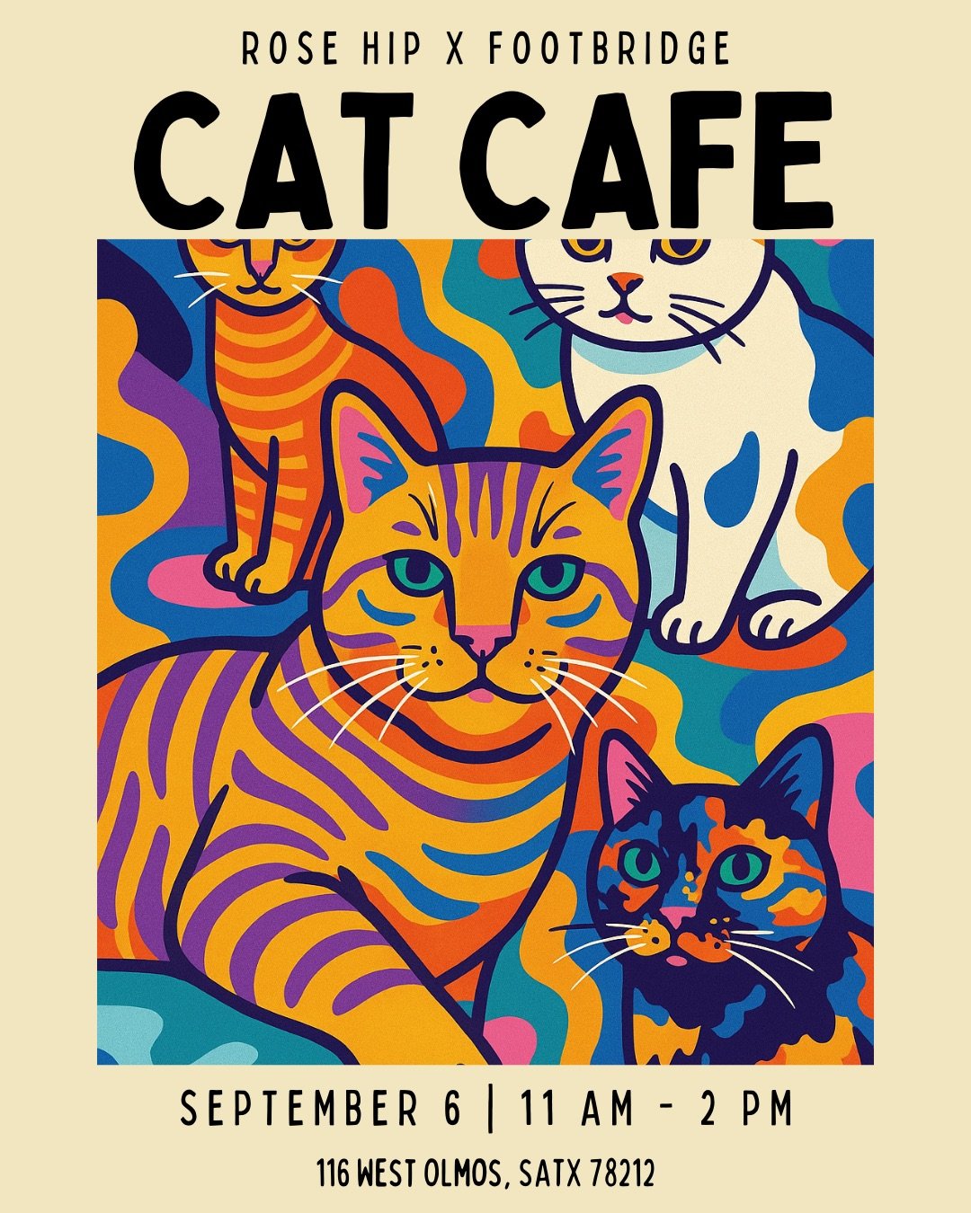 Pop-Up Cat Café with Rose Hip Café!