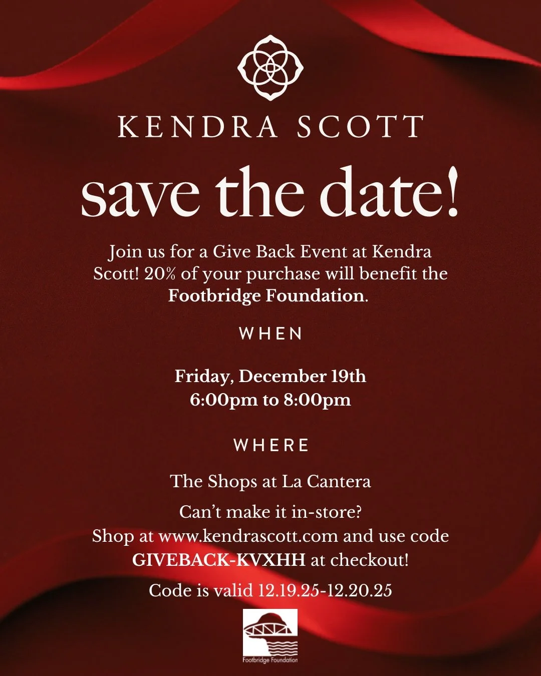 Kendra Scott Gives Back to Footbridge Foundation! 