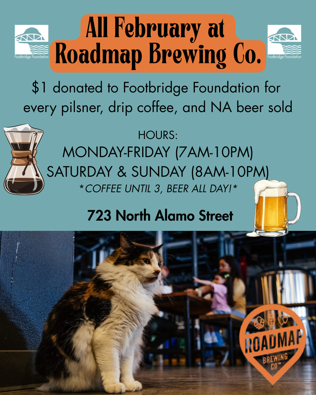 Drink for a cause at Roadmap Brewing Co. 🐾