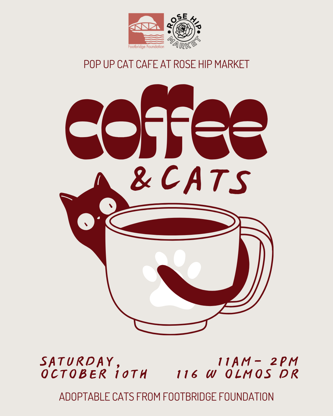 Pop-Up Cat Café at Rose Hip Market