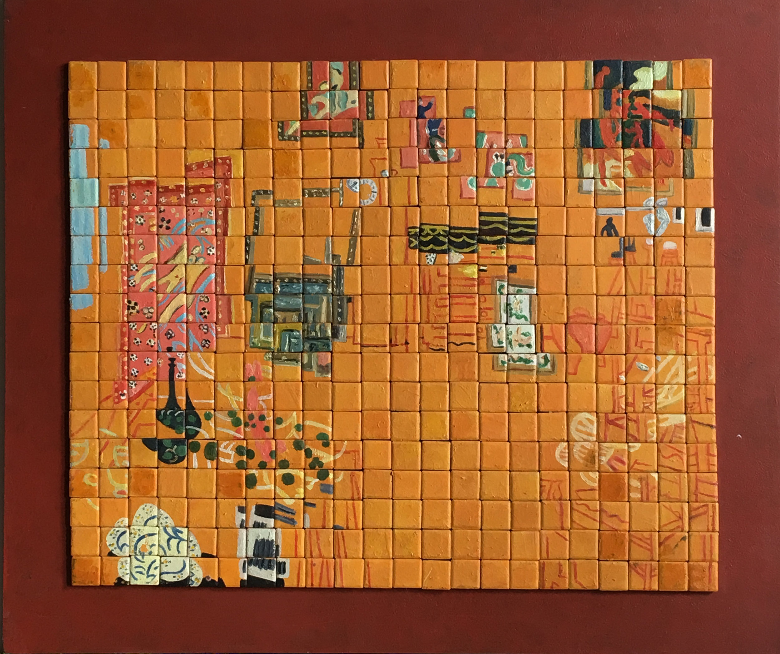 Matisse #Red# Studio Deconstruction on Tile-Deep Yellow 21x24.5.jpg