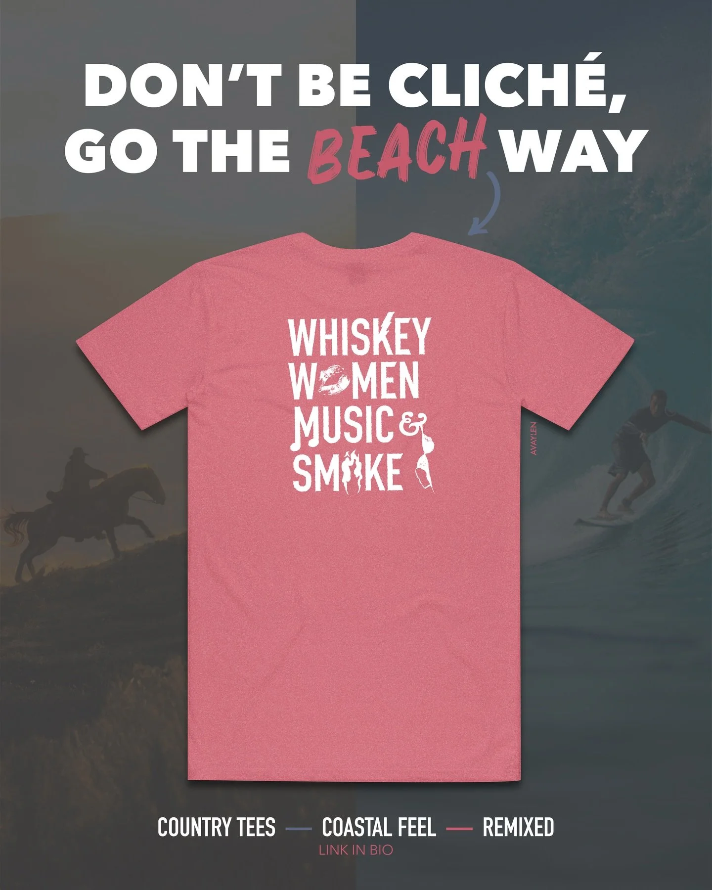 Country Tees. Coastal Feel. Remixed. 

Avaylen makes elevated coastal-inspired western tees built for beaches and backroads⚡️ Gear up on Avaylen.com
.
.
.
#avaylen #socalcountry #countrymusic #westernwear #coastalcountry