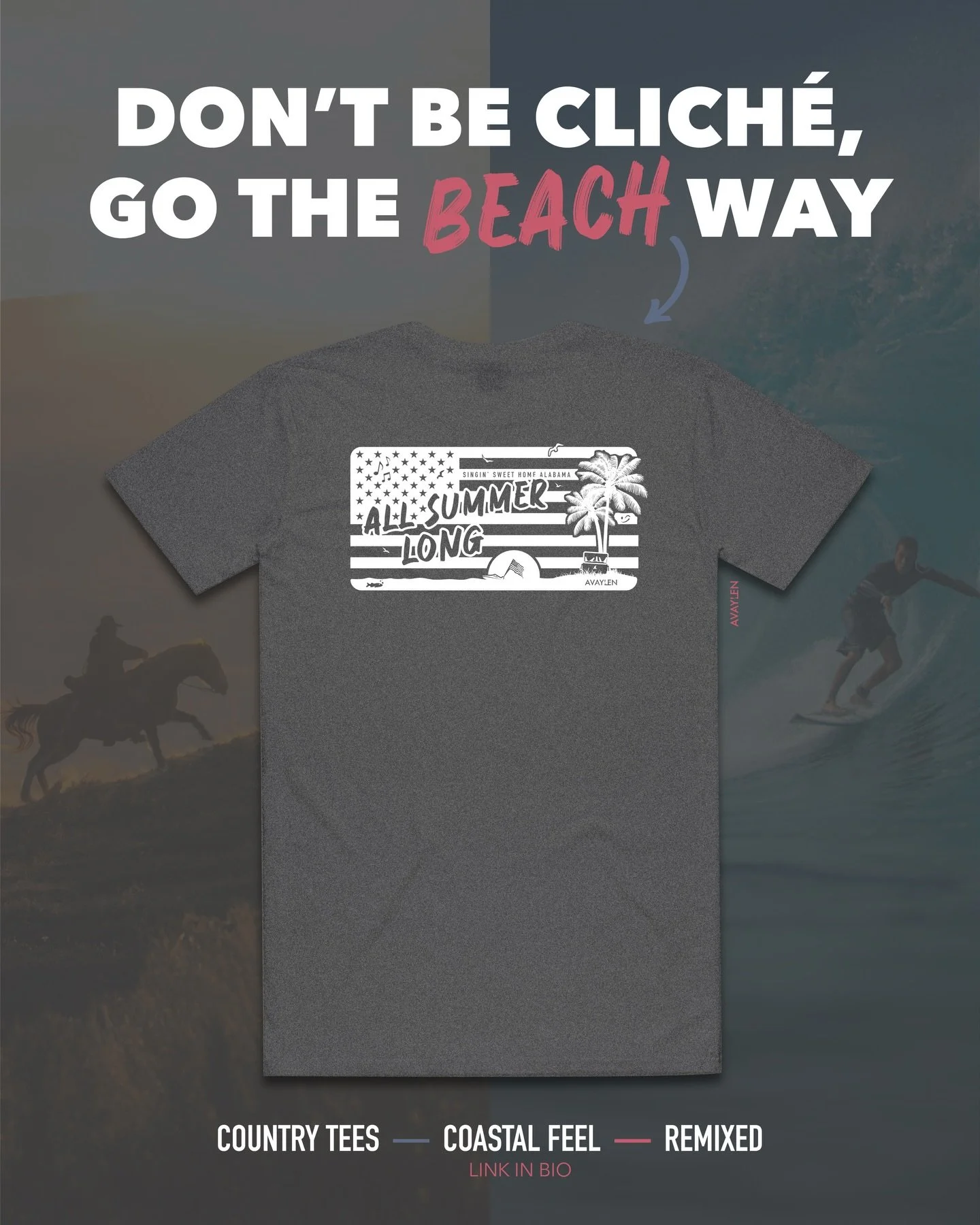 What happens when you mix the coast with country?!You get AVAYLEN 🇺🇸🌴⚡️ Give our tees a shot

Avaylen makes elevated coastal-inspired western tees built for beaches and backroads⚡️ Gear up on Avaylen.com
. 
.
.
#avaylen #socalcountry #countrymusic
