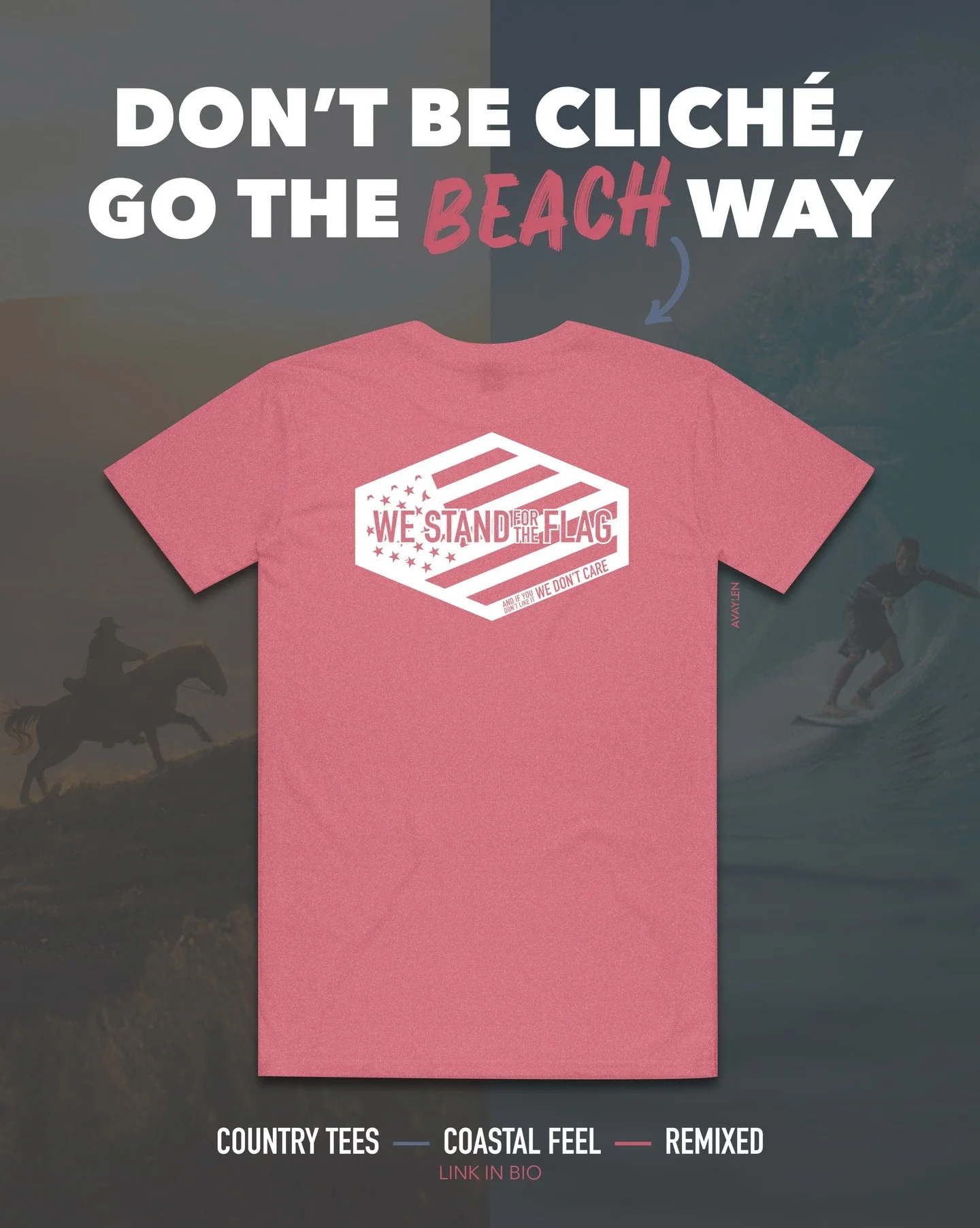 🇺🇸 Combining a western flair to coastal roots 🌴 Let us know what you think of our tees below. 

Avaylen makes elevated coastal-inspired western tees built for beaches and backroads⚡️Gear up on Avaylen.com
.
.
.
#avaylen #socalcountry #countrymusic