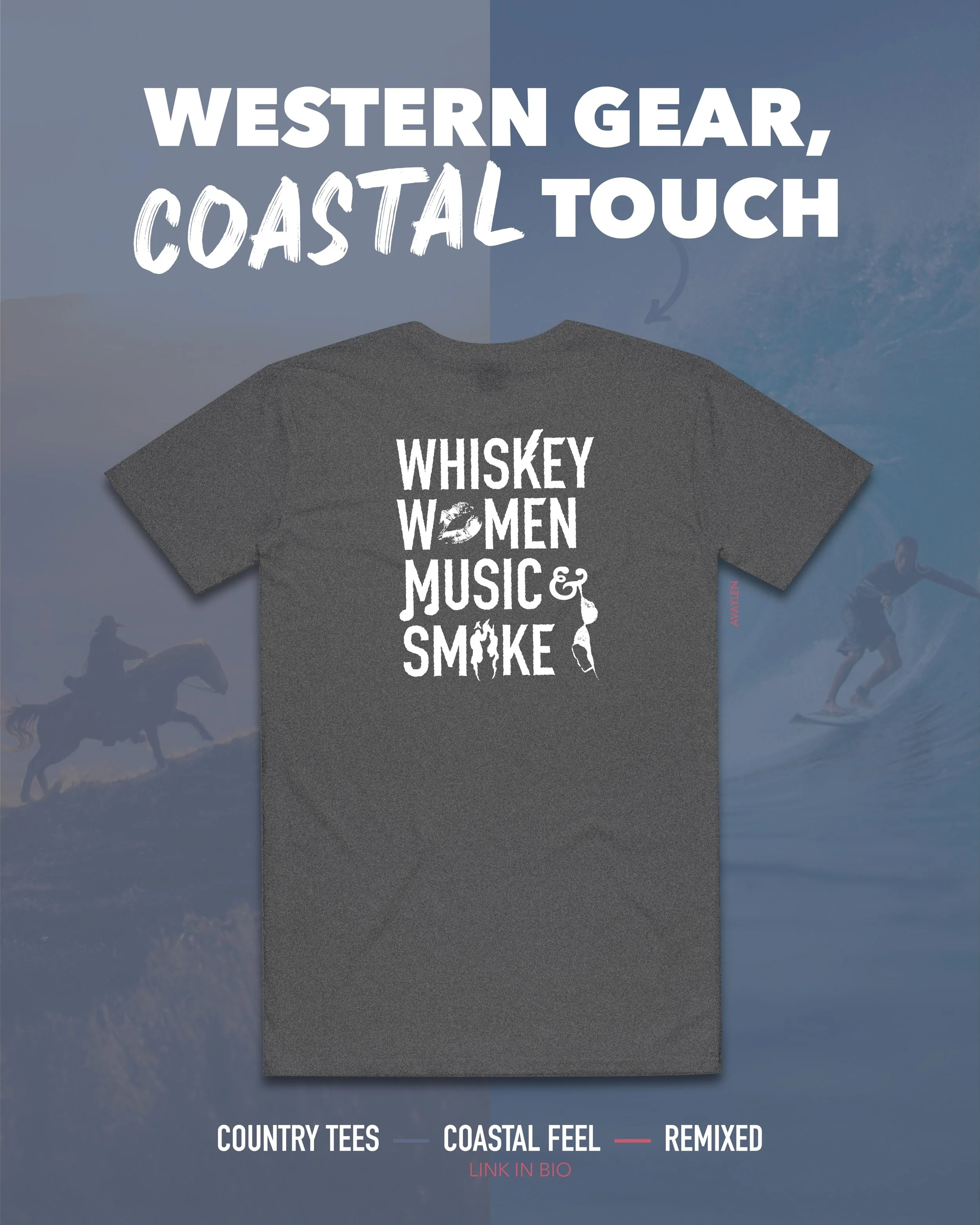 WHY WE DO THIS: We believe creativity lives in all of us. It lives in you🔥

Avaylen makes elevated coastal-inspired western tees built for beaches and backroads⚡️Gear up on Avaylen.com
.
.
.
#avaylen #socalcountry #countrymusic #westernwear #coastal