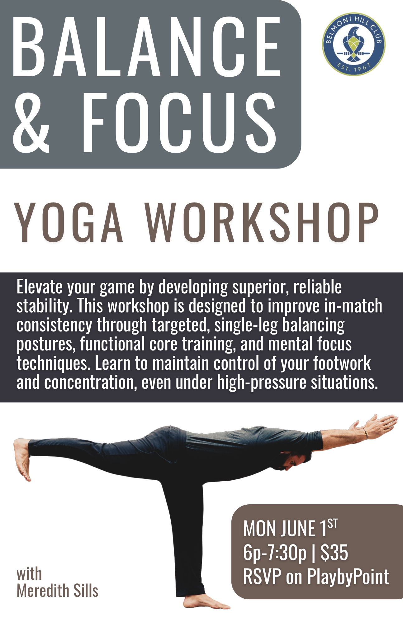 Balance + Focus  YOGA WORKSHOP 