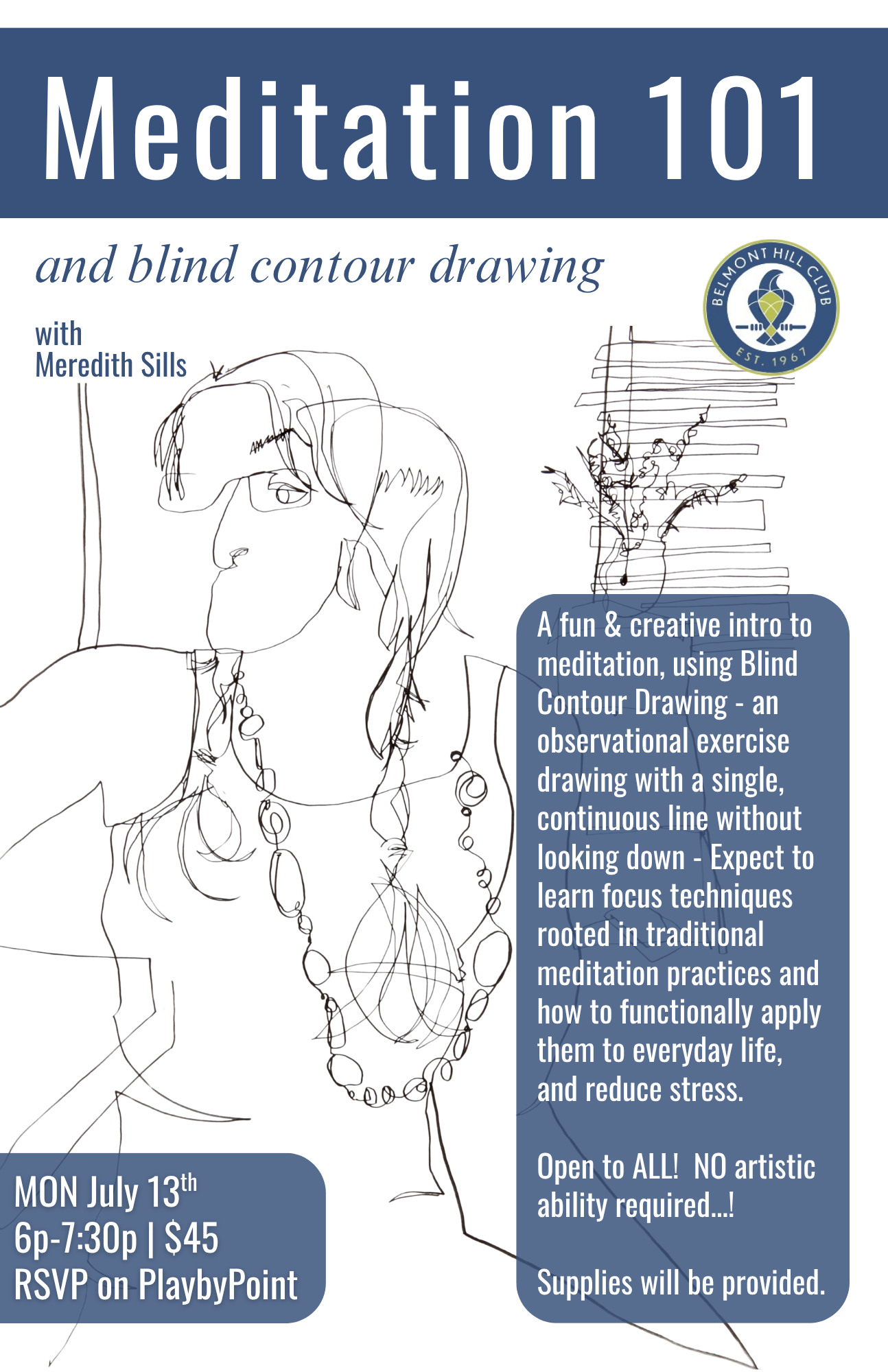 Meditation 101: Blind Contour Drawing 