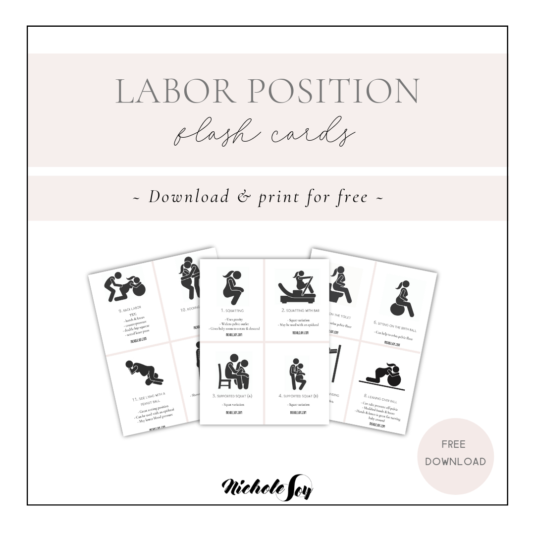 Labor Position flash cards