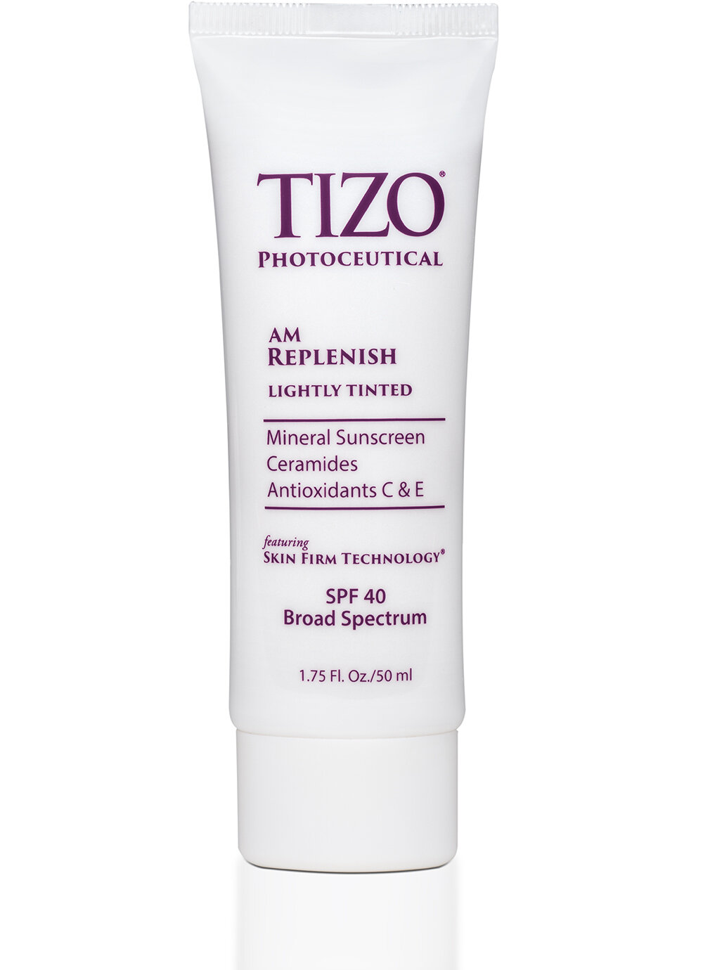 TIZO AM REPLENISH lightly tinted silky smooth finish spf 40