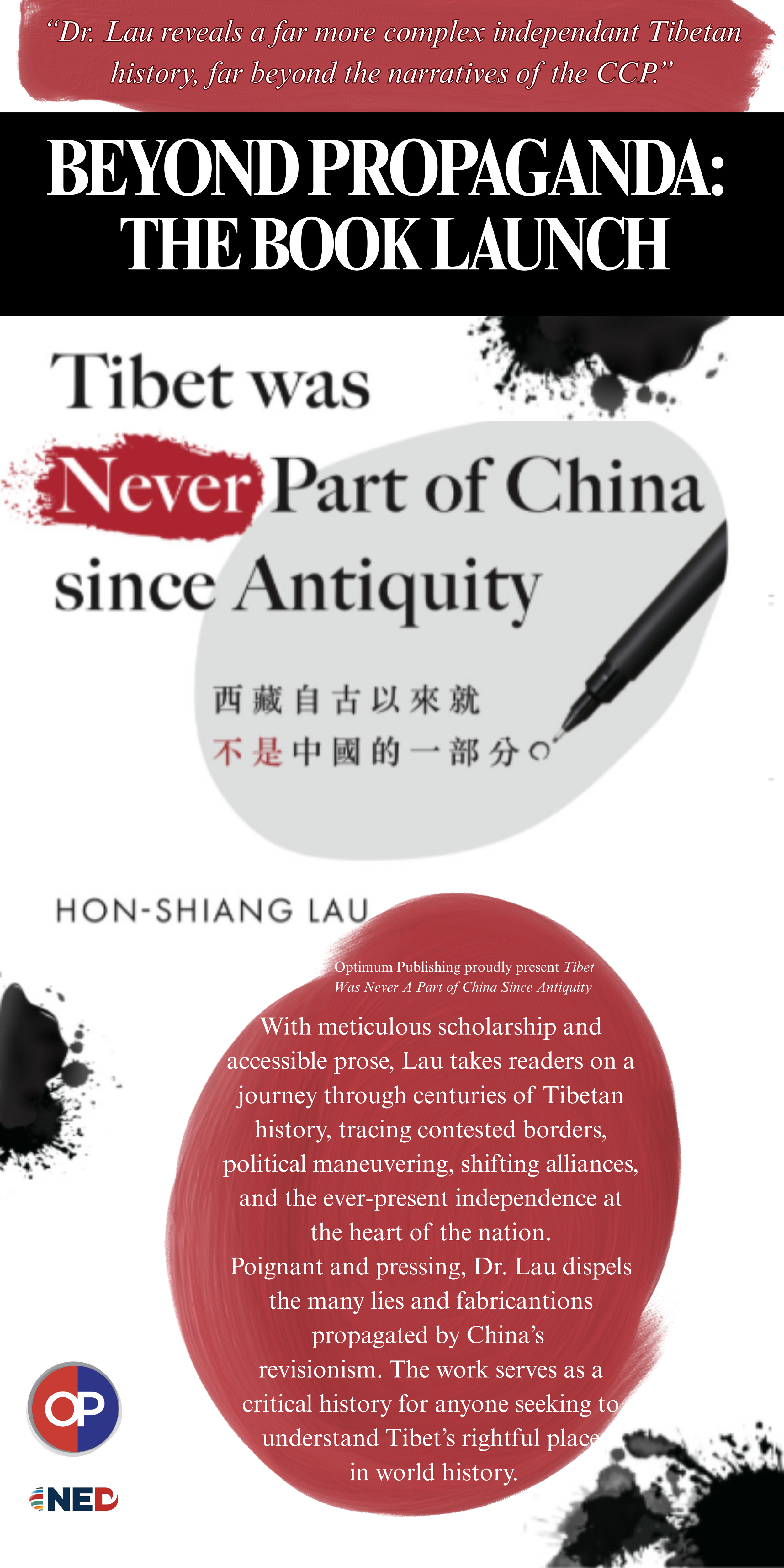 Washington DC Book Launch: Tibet Was Never A Part of China Since Antiqutiy by Dr. Hon-Shiang Lau