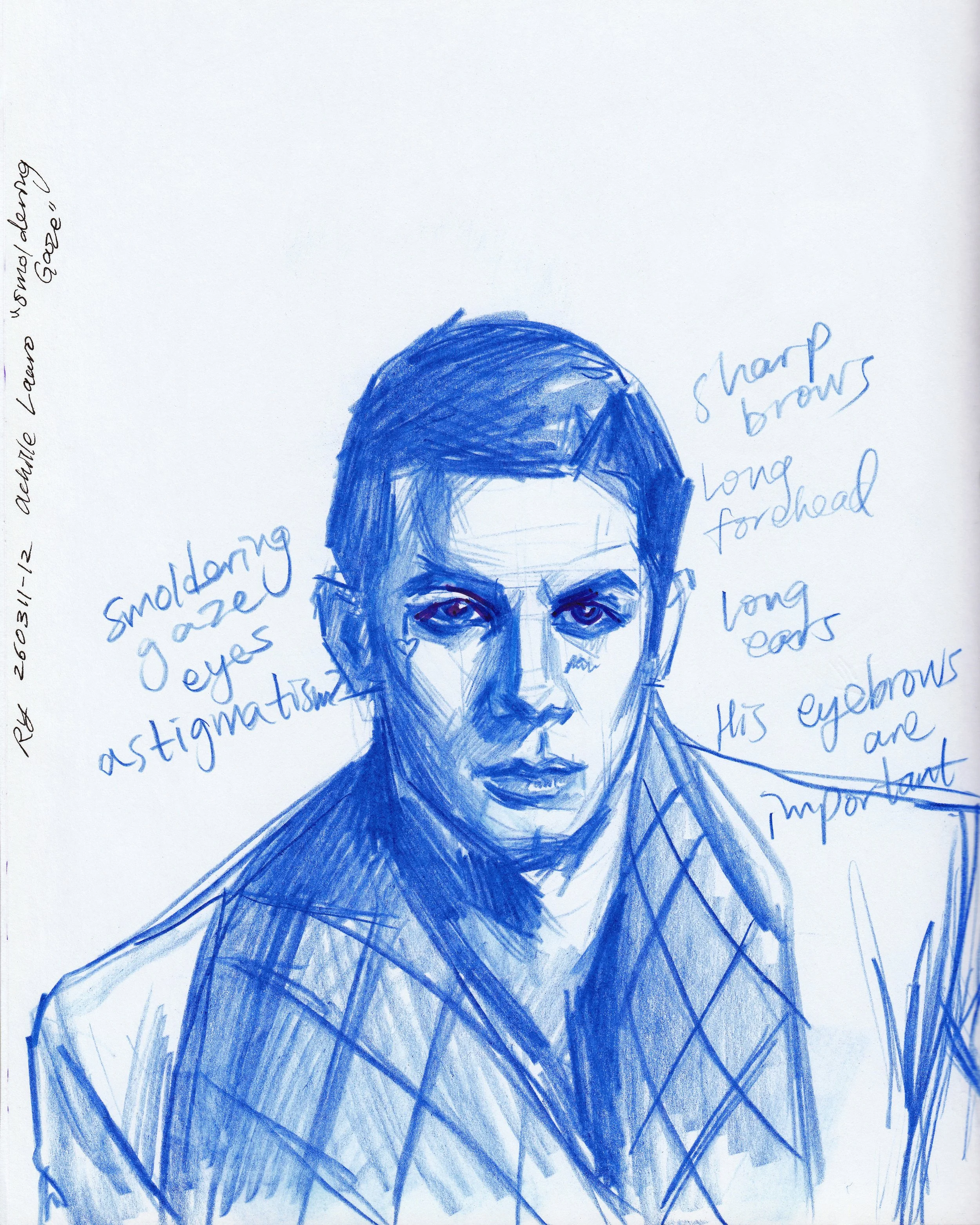 Achille Lauro – Blue sketch 
