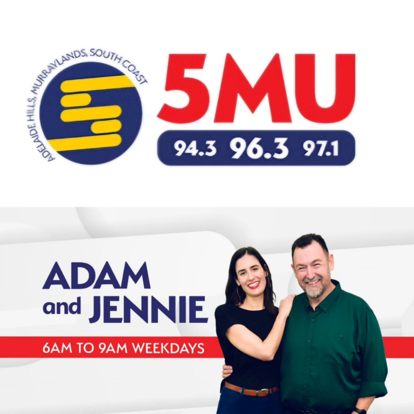 Hey early risers! 

If you can, tune into 5MU on Monday February 9 at 8:10am to hear Darren &amp; Hayley chat with Adam &amp; Jennie! 

Talking all things Furever Farm and touching on the 10 year birthday 🎂 it will be a cool 10 minutes for your morn