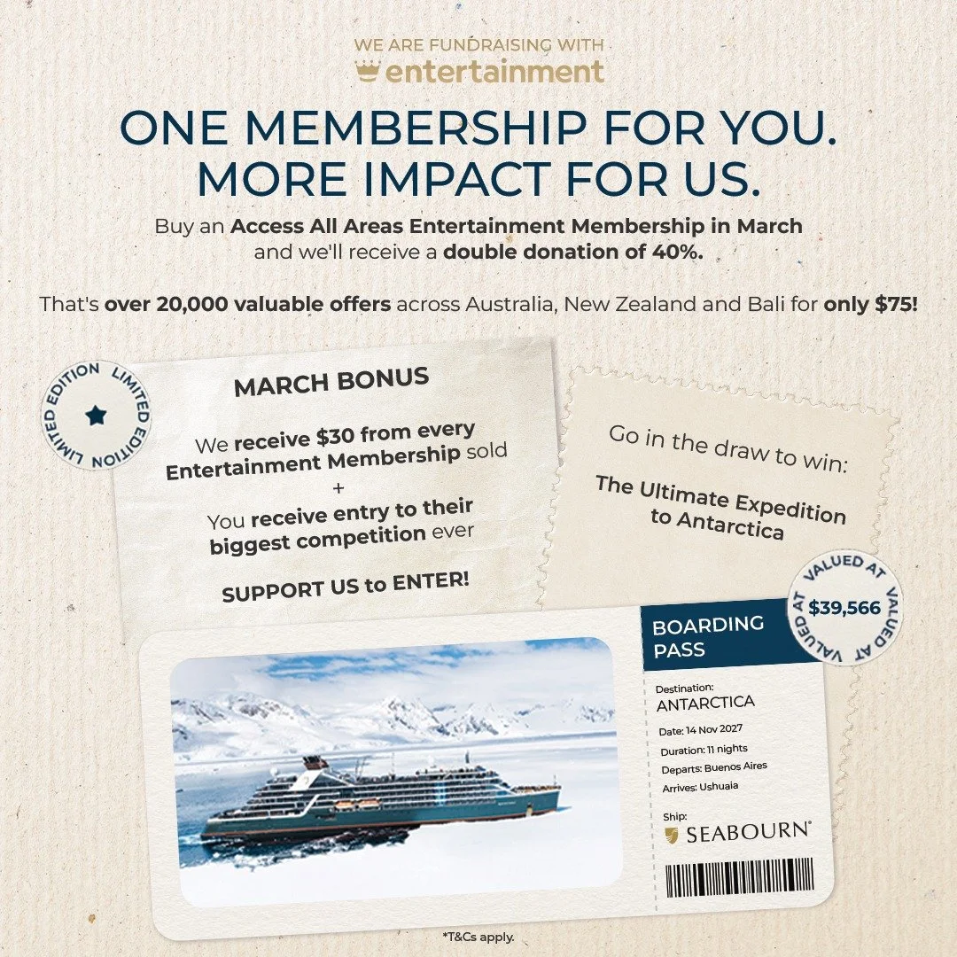 Right now when you purchase your Entertainment Membership....you win....AND the animals win!

Plus, you go into the draw to win an Ultimate Expedition to Antarctica!

Head on over to the Entertainment site and choose FUREVER FARM as your recipient. ?