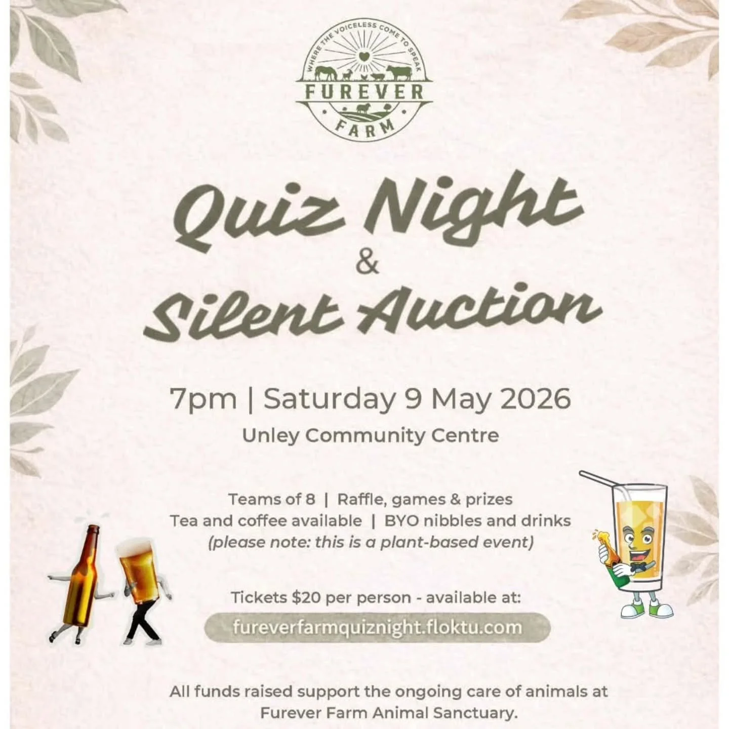 Alright Quiz Night attendees!

On the night we have you covered. Instead of BYO-ing your drinks, allow us to serve you at a very reasonable price.

There will be beer and cider available for purchase from the bar area for your responsible tipple. A q
