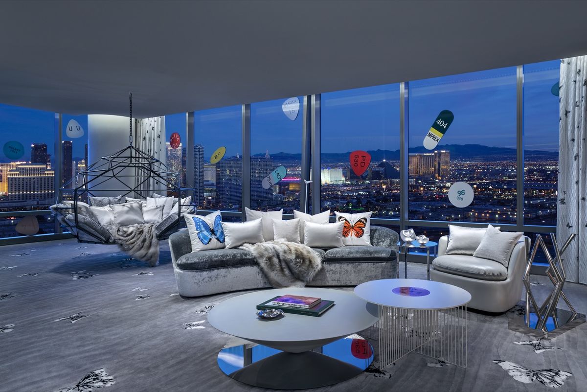 Living room in the Empathy Suite, Image courtesy of Artsy.