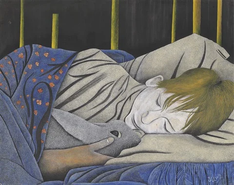 James Lloyd, Boy with Pet Rabbit