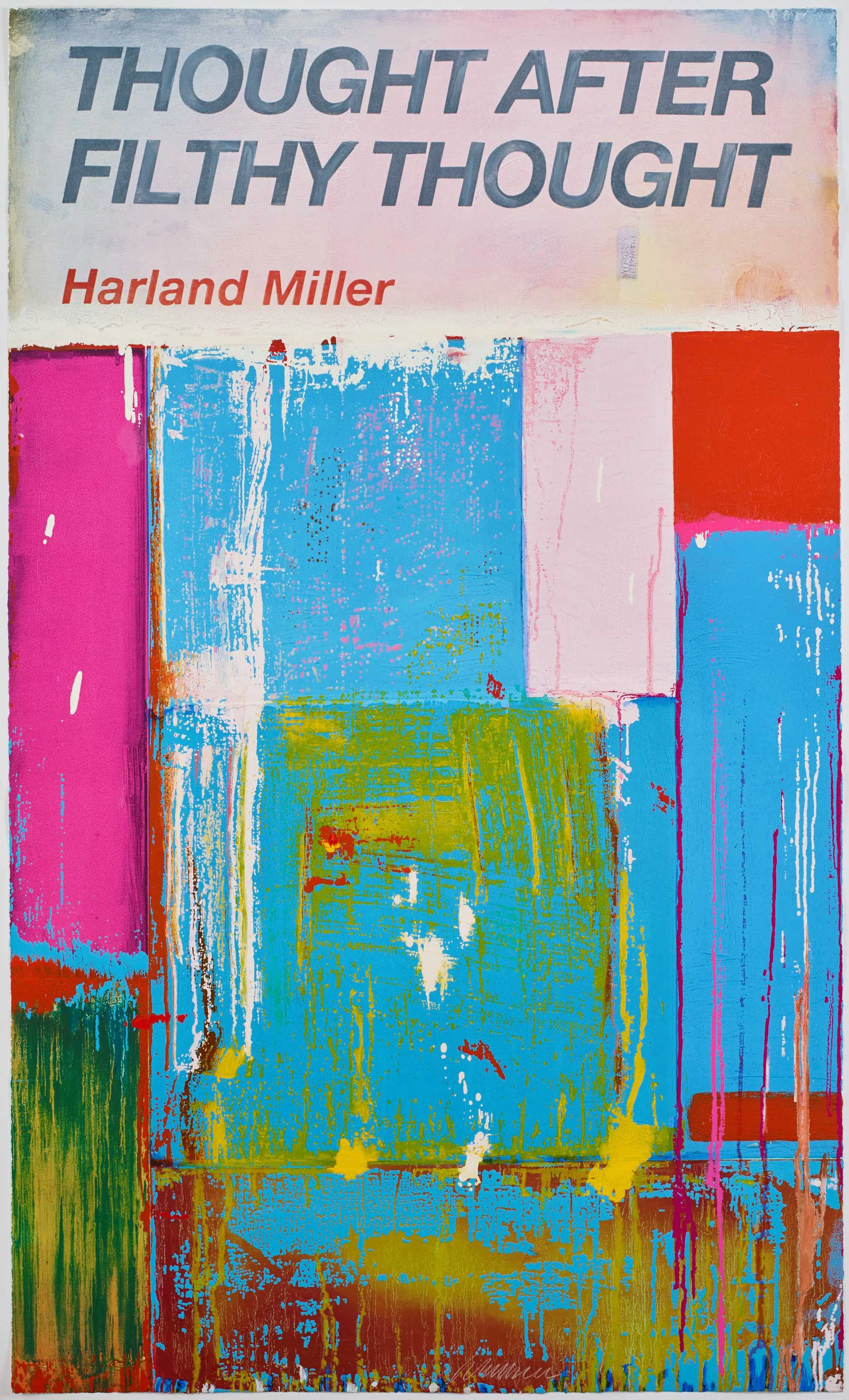 Harland Miller b.1964 , Thought After Filthy Thought , Etching with relief printing, 148.9 x 89.4 cm, Edition of 75
