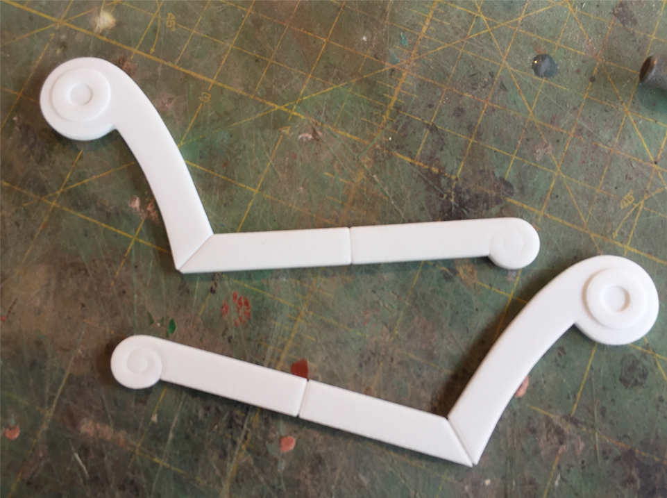  3D printing the entire couch at Shapeways was going to be pricey, so I just printed the edges. 