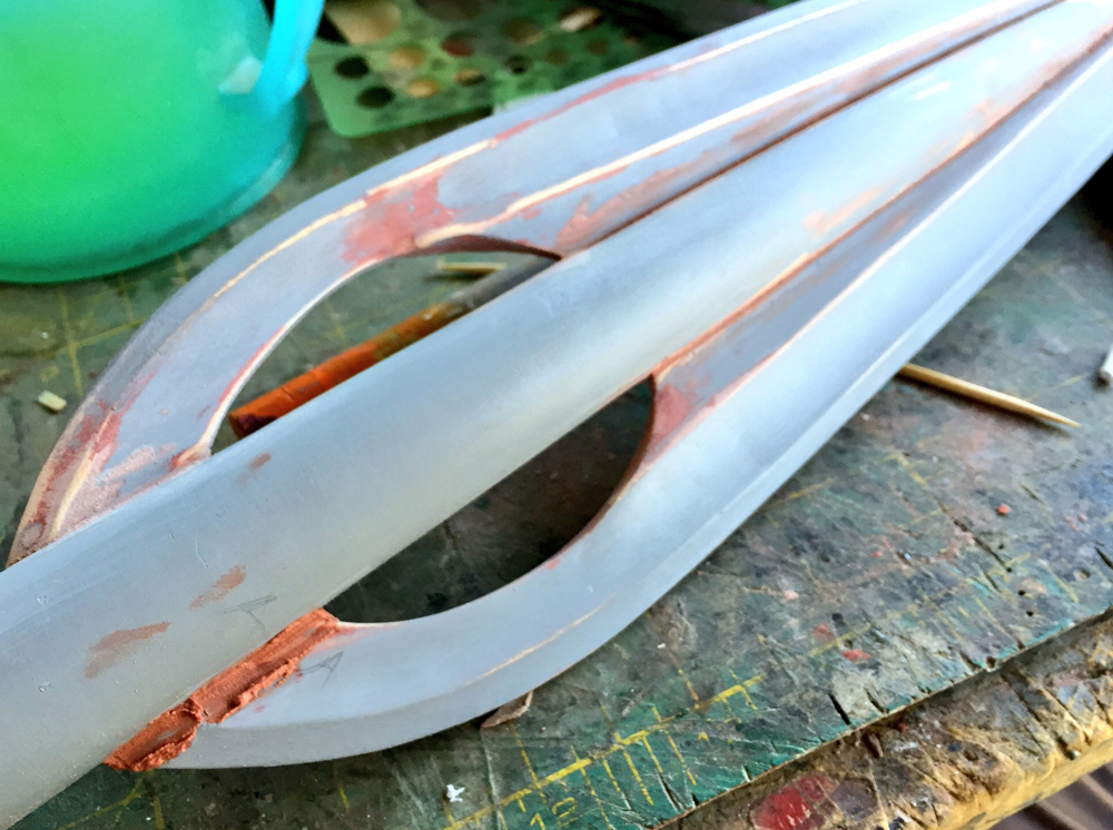 Bondo was also used to fill in the seams.