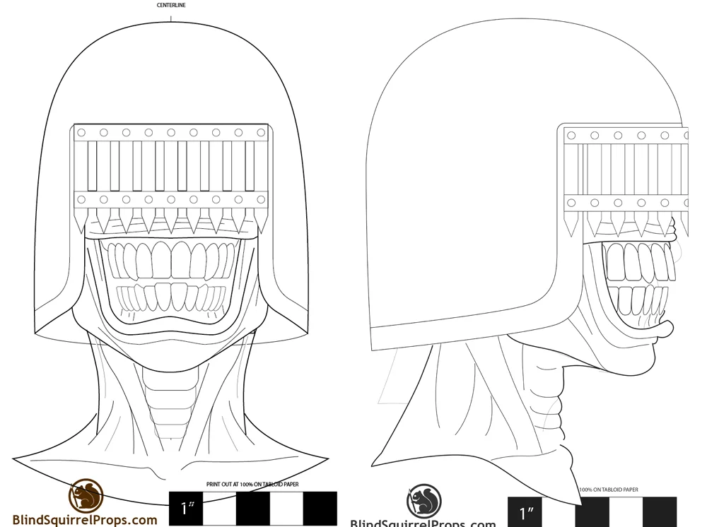 I drew out a plan on my helmet template.