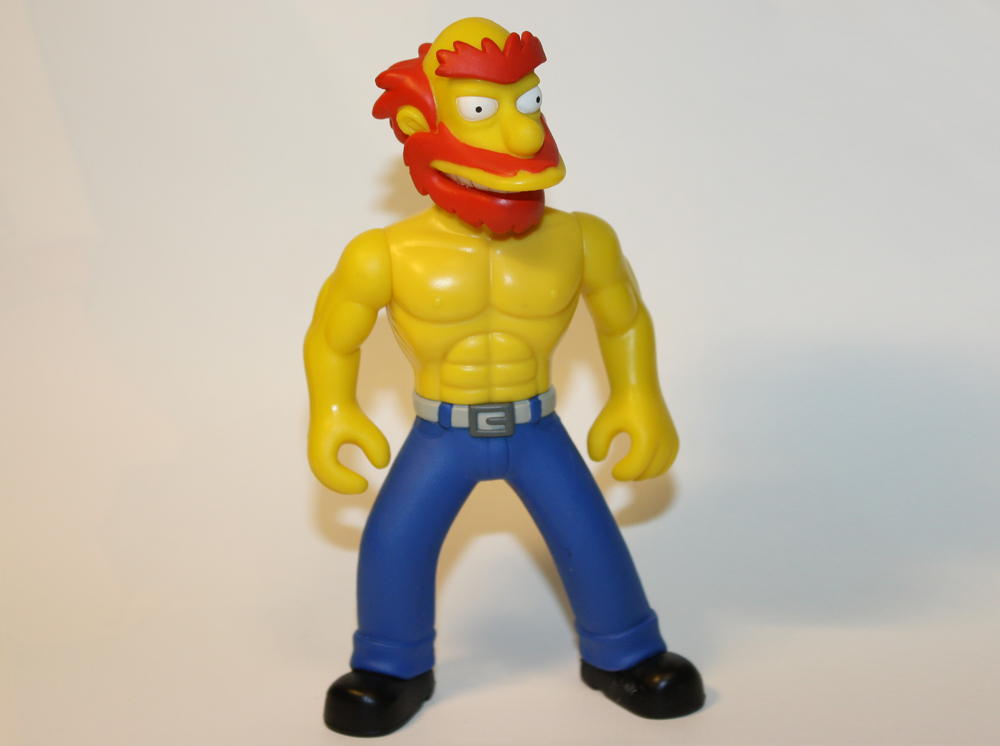I bought an extra "Ripped Groundskeeper Willie" to use as a base for the new figure. I will be replacing the head and hands (due to Alan’s rings)