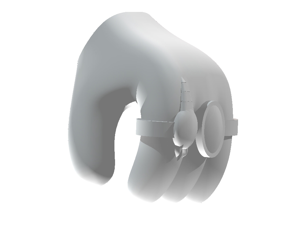 Sizing this one was a real problem. The first print of the hands from Shapeways were too big!
