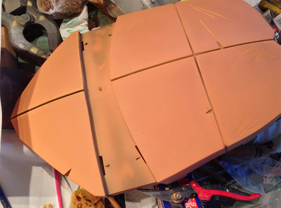 Base coat on the belly plates.