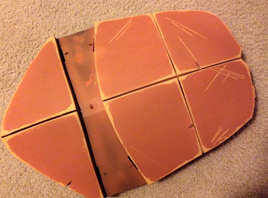  I applied a lighter color along the edges of each plate and in the scratches. 