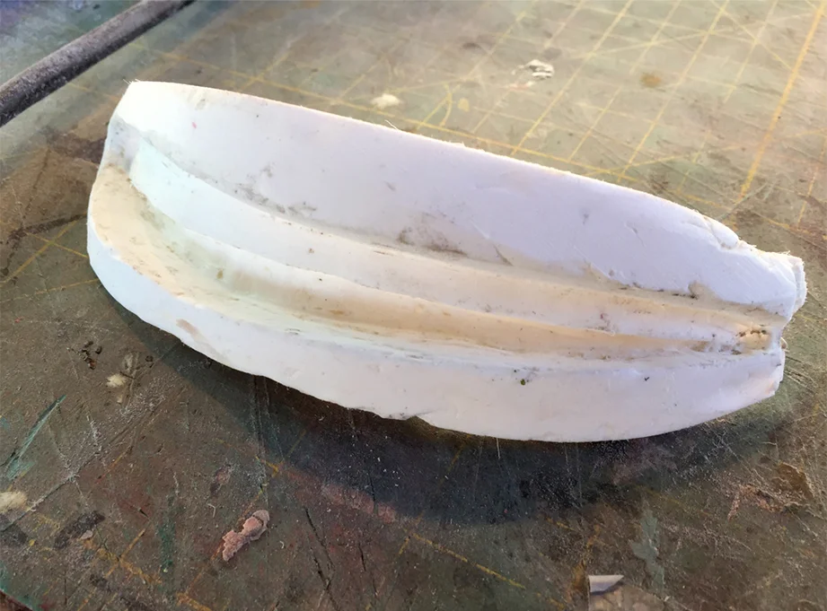 The plastic copy from a waste mold.