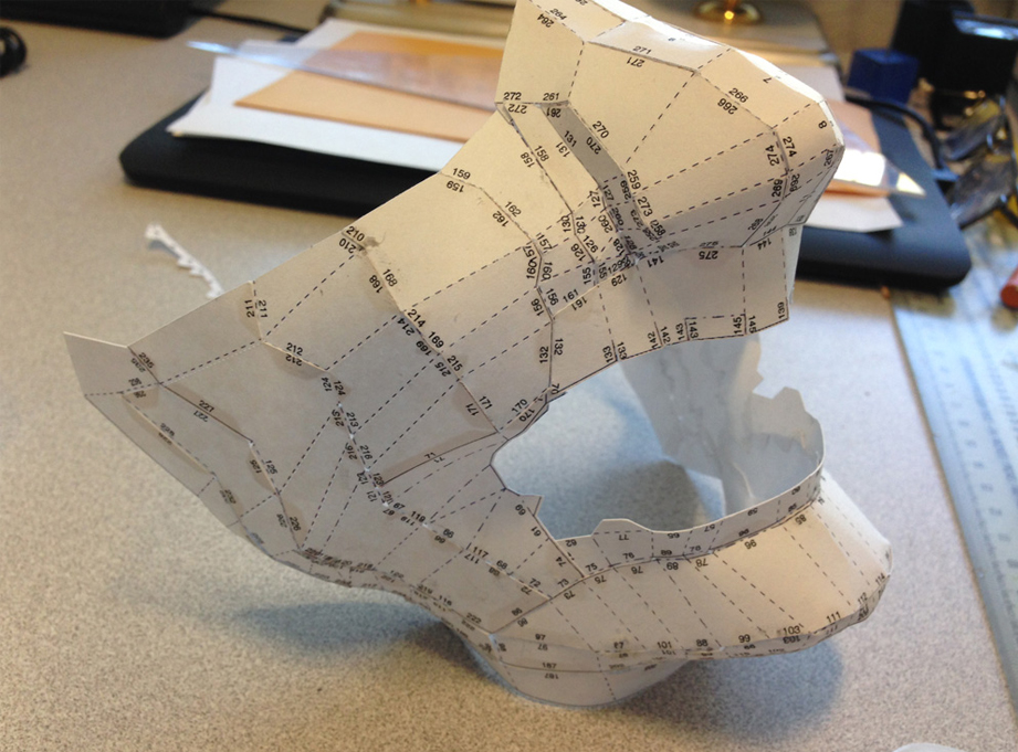   To double-check the measurements, I printed out a paper model.  