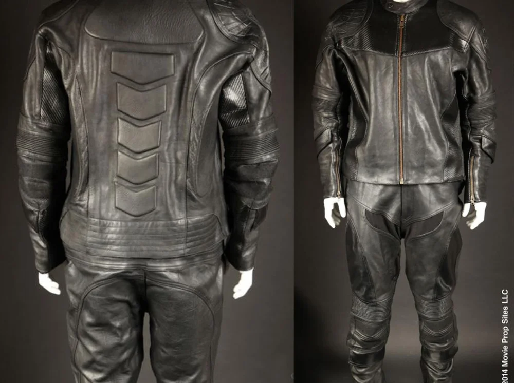 The jacket, pants and vest were part of a custom run initiated by Kurt Struss for the Judge Dredd Costume Group on Facebook. Based on a screen-used costume, it was reverse-engineered in Pakistan to produce an accurate replica suit.