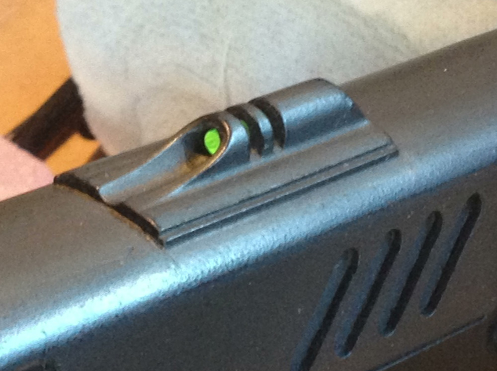  I also drilled out the rear sight and glued in a fiber optic shotgun sight. Not movie accurate but I think it’s cool and makes some real-world sense. 