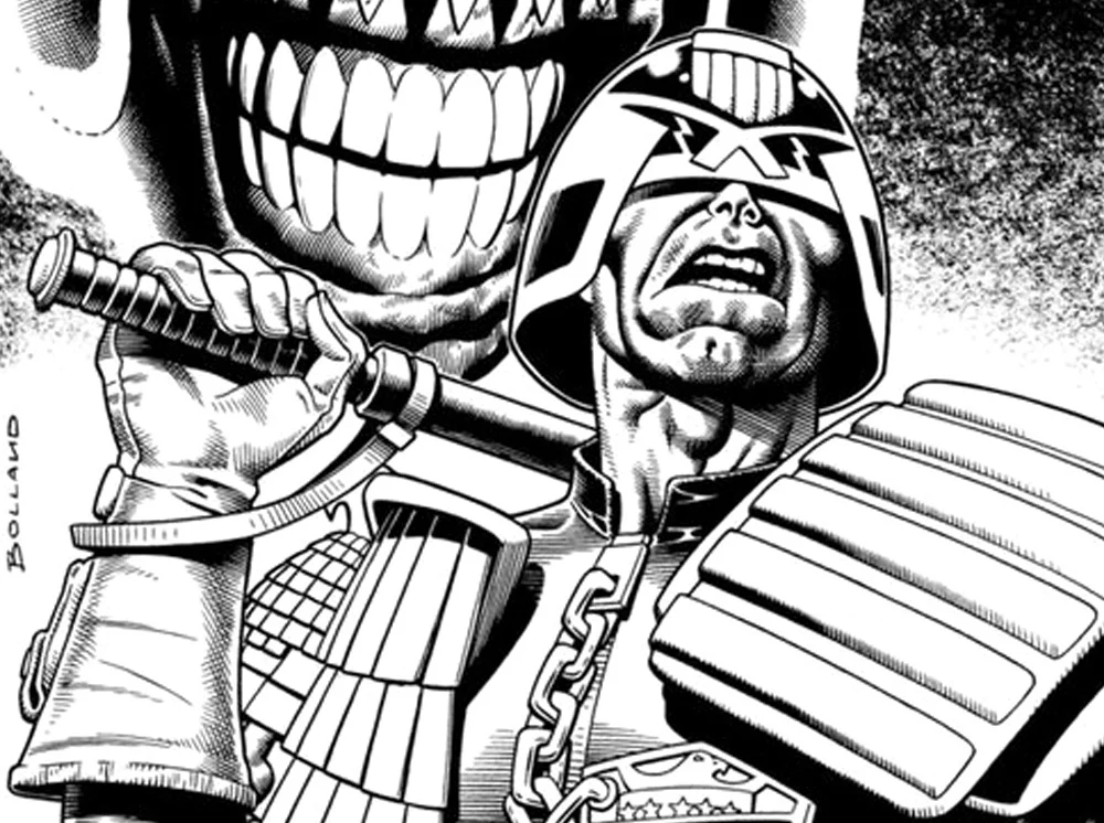 While not in the movie, a signature piece of a Judge’s equipment in the comic is his truncheon, or “daystick”.