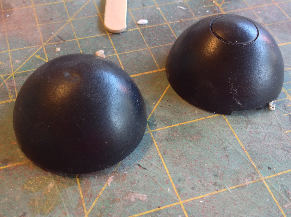  Two halves were cast in Onyx resin and glued together. 