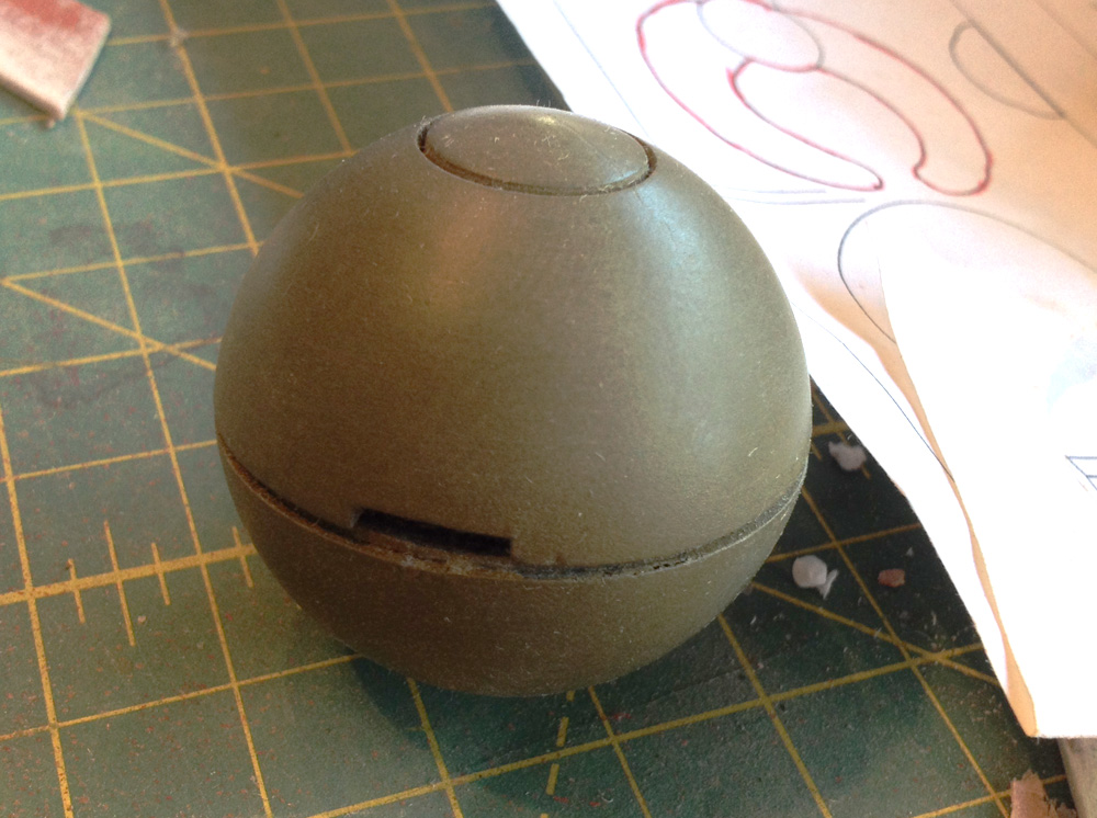  The grenade was painted olive drab. 