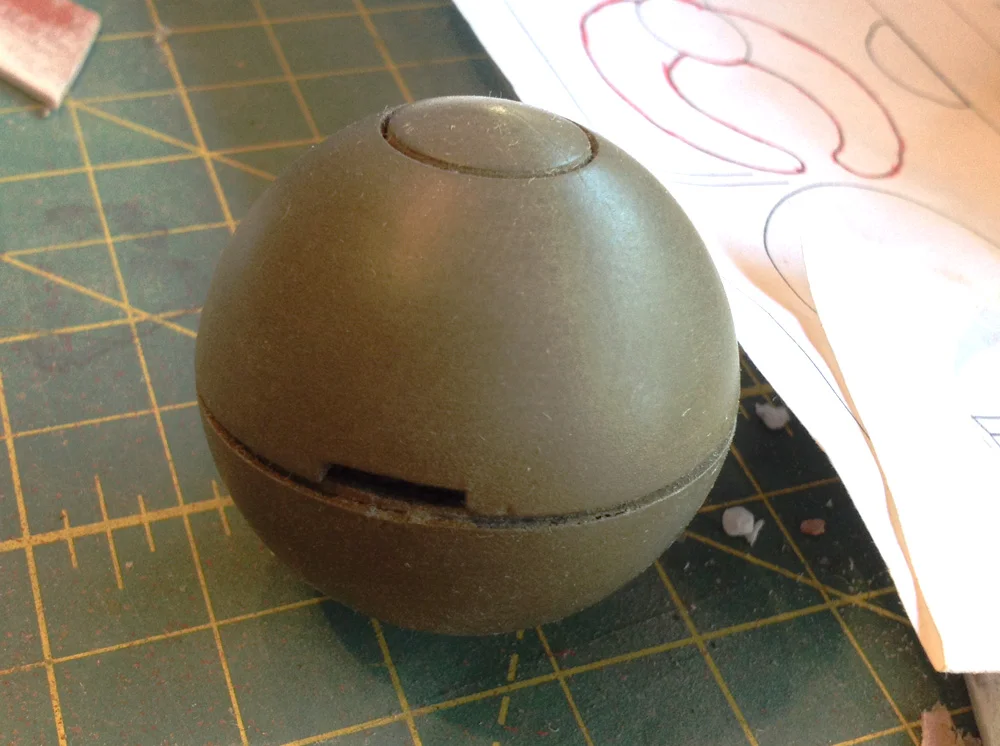 The grenade was painted olive drab.