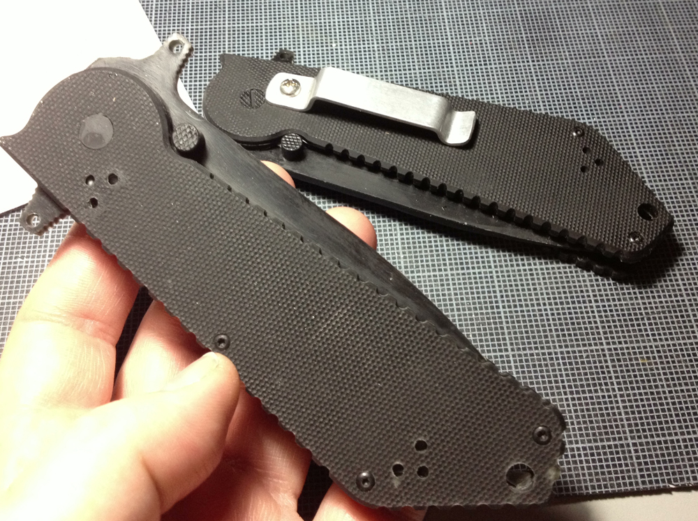  I bought a hard rubber copy of a real Boker folding knife from someone on the Facebook group. 