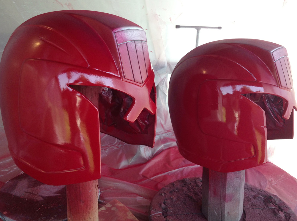  Next layer was the special "Dredd red". 