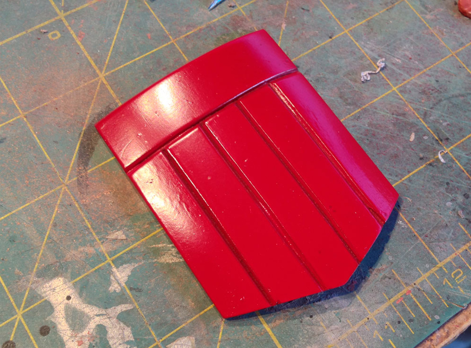  I cut some channels into the Sintra and smoothed out the finish with gloss paint. 