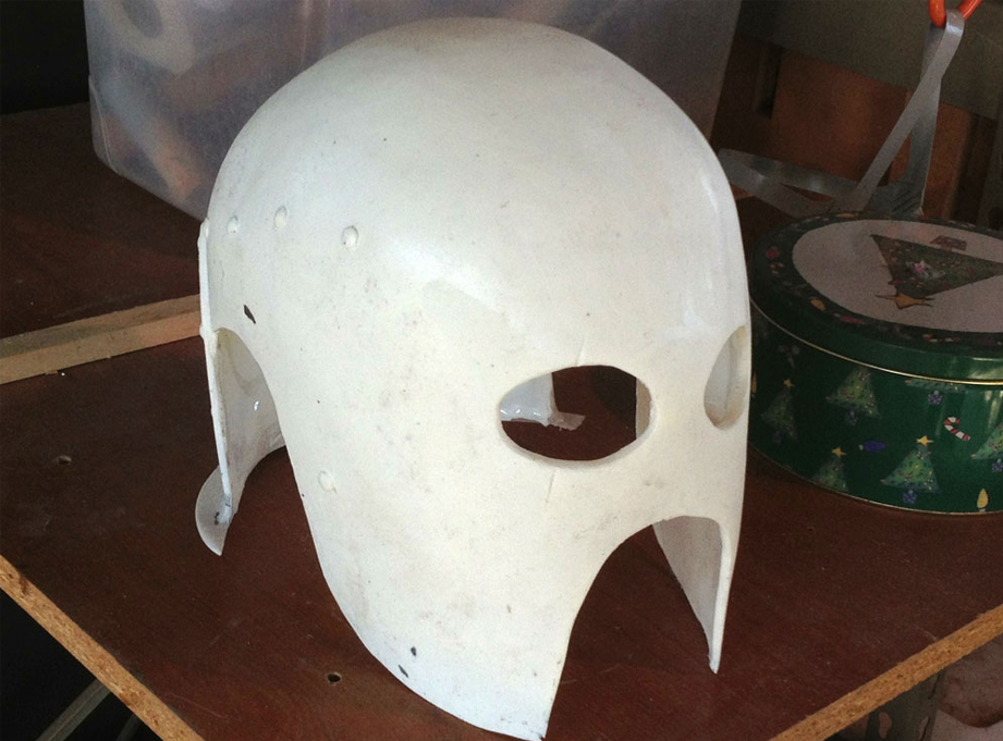  I made a mold of my Berserker helmet and slush cast a resin copy. 