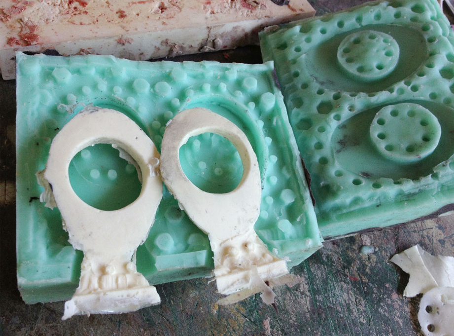 I made a mold of both inserts and cast resin copies.
