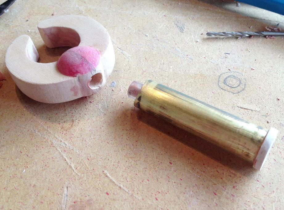  I drilled a hole in the base of the claw for the forearm peg. 