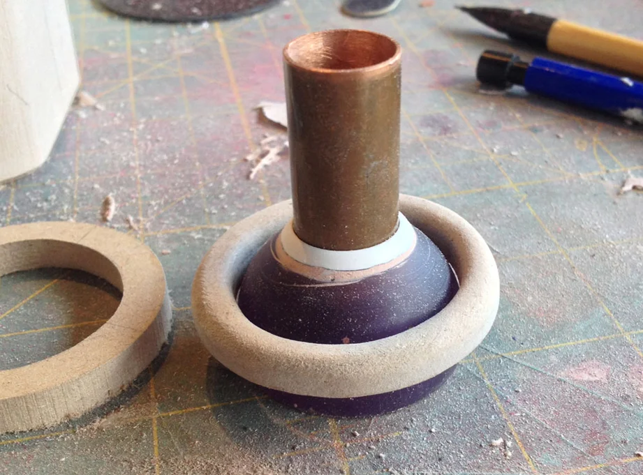 A test fit of the shoulder joint.