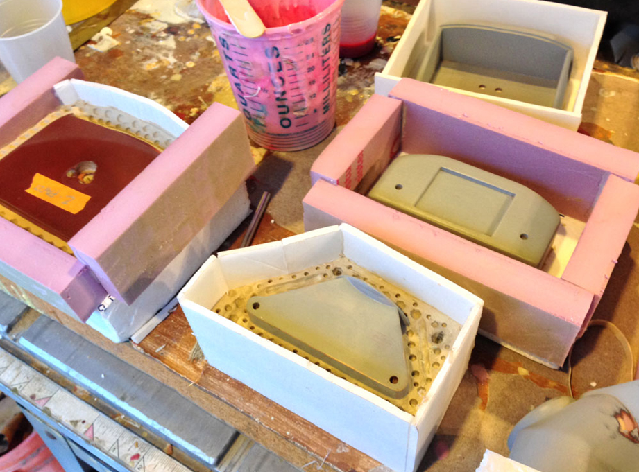  I made silicone molds of all the parts. It took a gallon of Smooth-On MoldMax 30 to mold all the parts. 