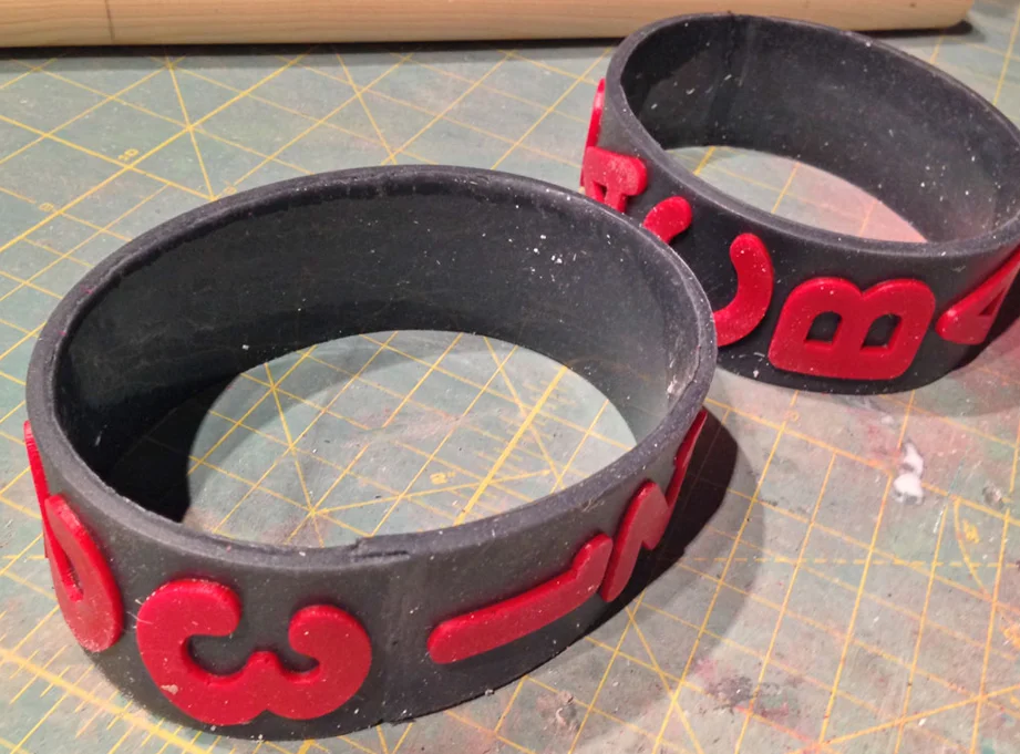 The ends were cleaned with acetone to remove any oils or mold release and then glued together with Sil-Poxy, a glue made for silicone.