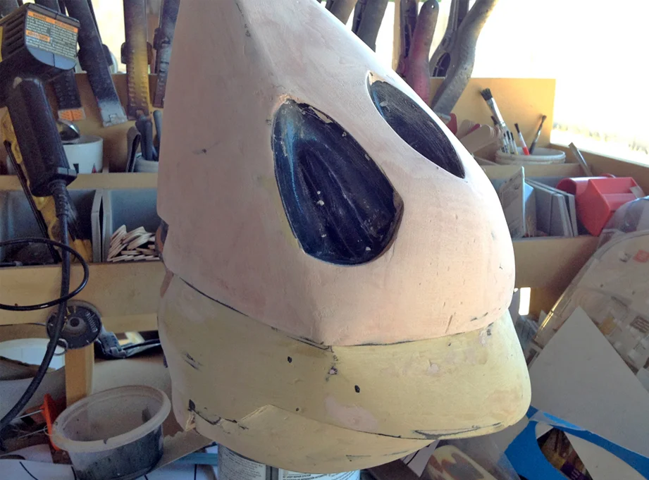 I spread a thin coat of Bondo Auto Body Filler over the sealed foam, working for complete coverage as opposed to trying to smooth it with the first pass.