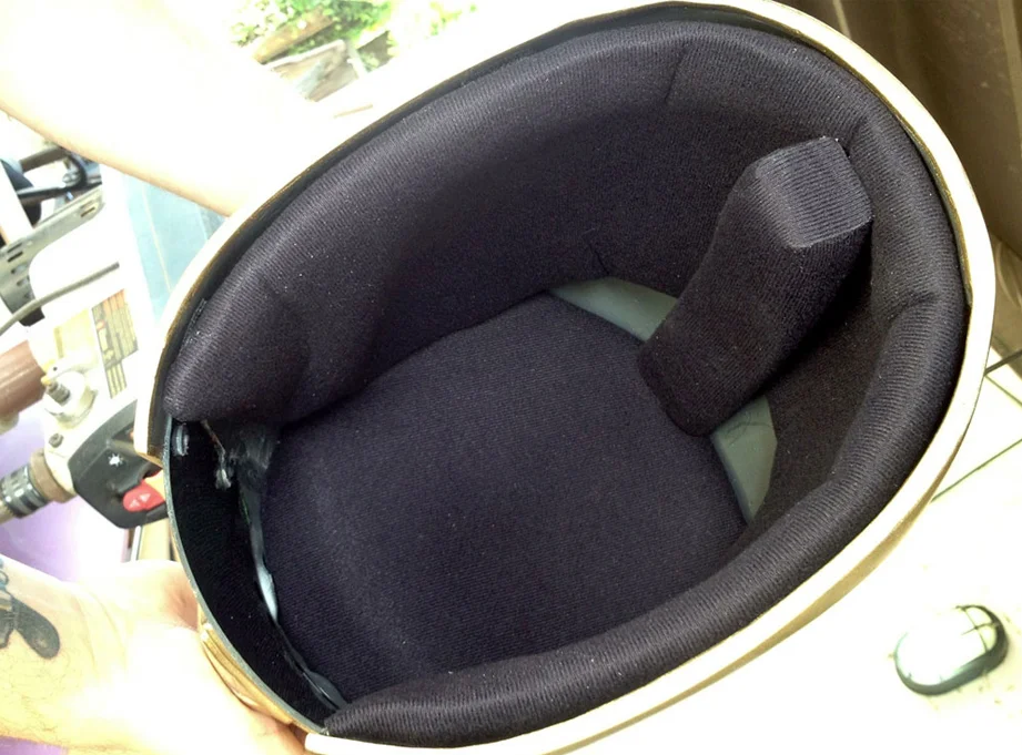 Here you can kind of see the padding in place.